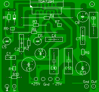 печатная плата TDA7294